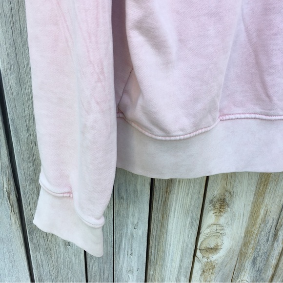NWT Hudson Jeans Live In Hoodie Sweatshirt Rose Pink Quartz Mineral L - Picture 11 of 16